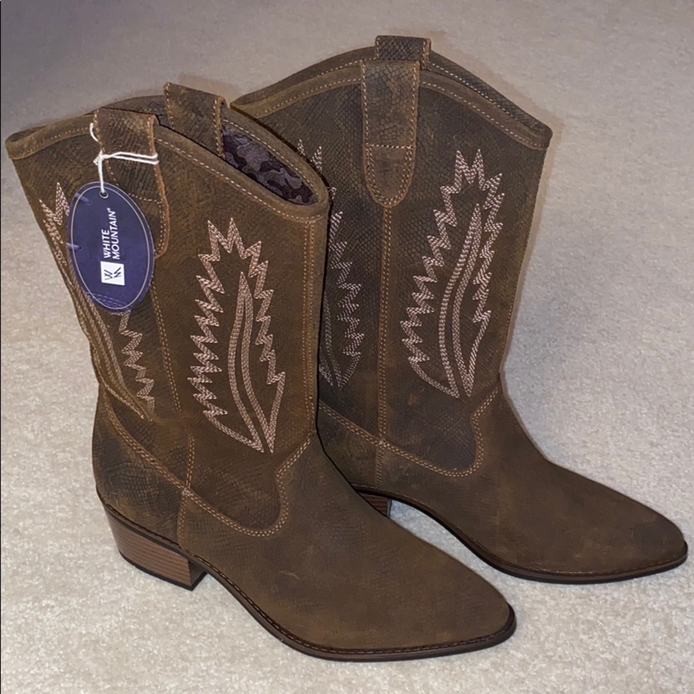 White Mountain Western Boots NWT
